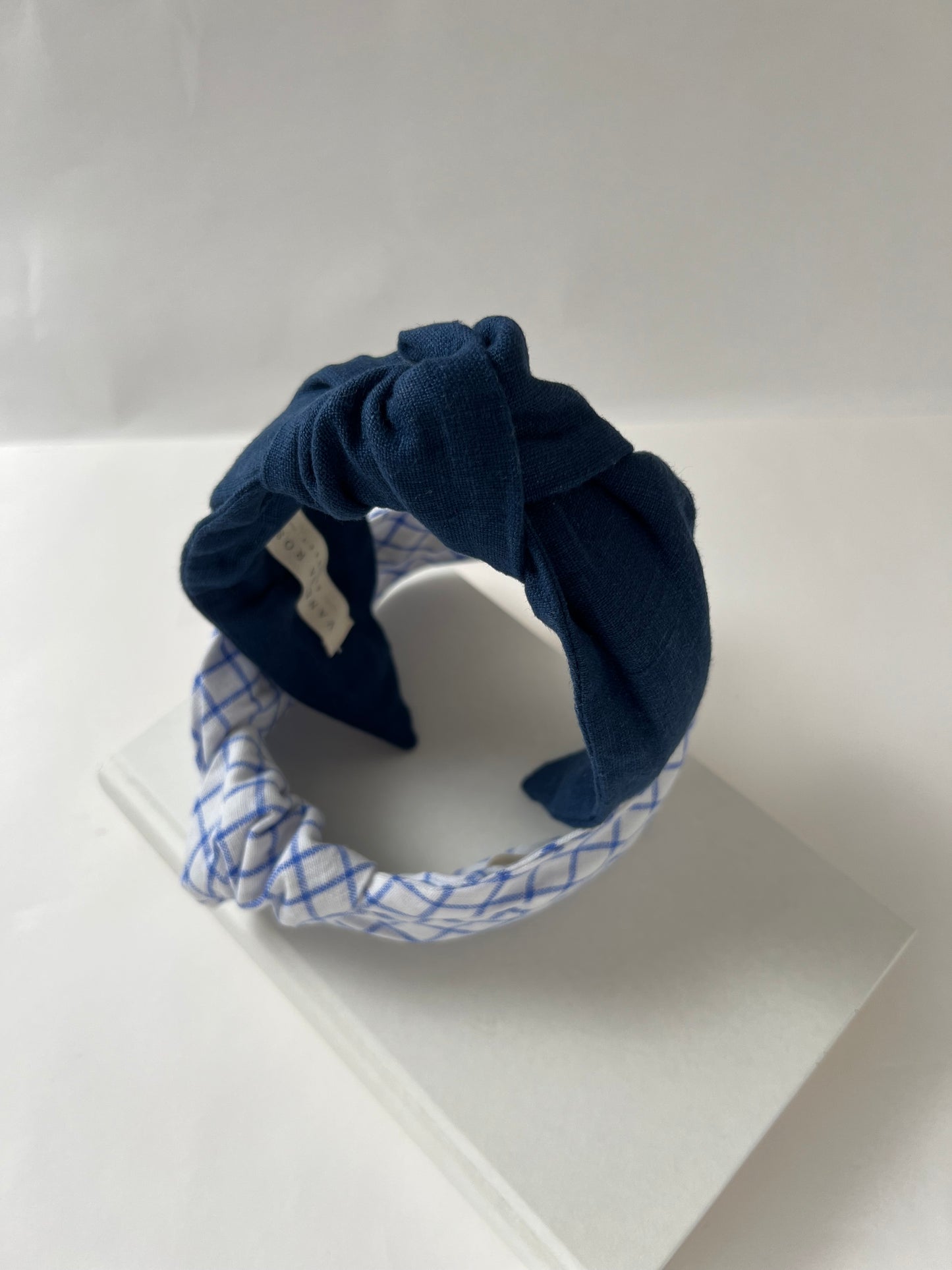 Amelie Headband in Navy Linen