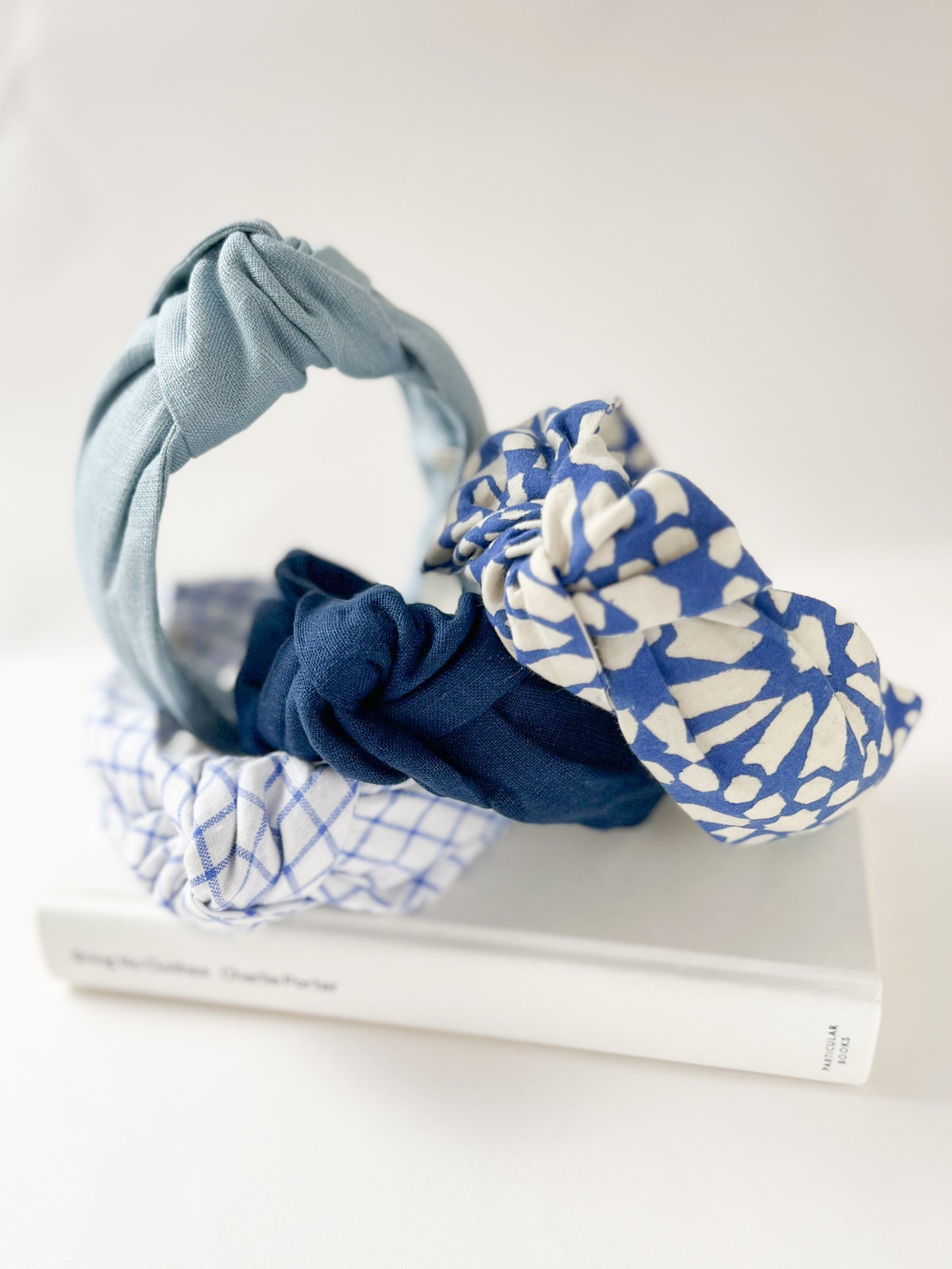 Amelie Headband Dorset Blue Linen