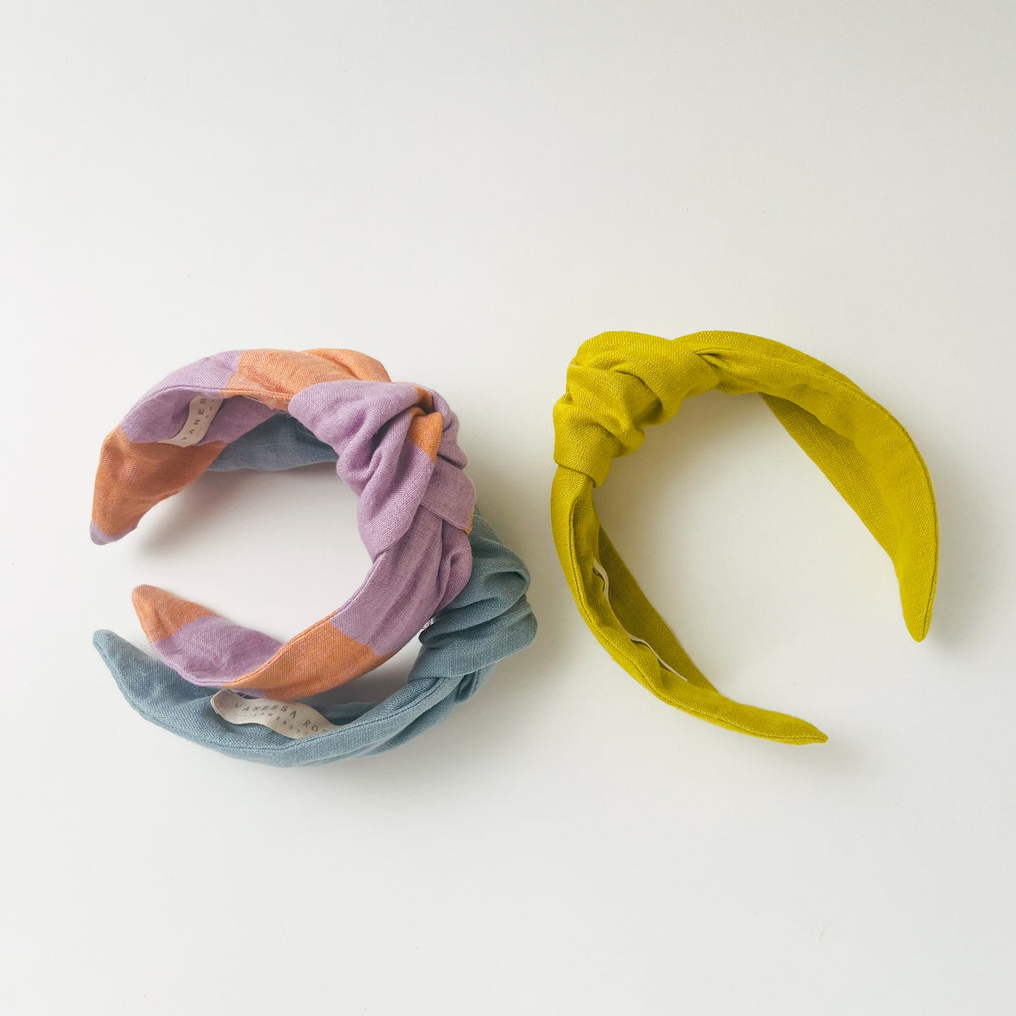 Amelie Headband in Citrus Linen