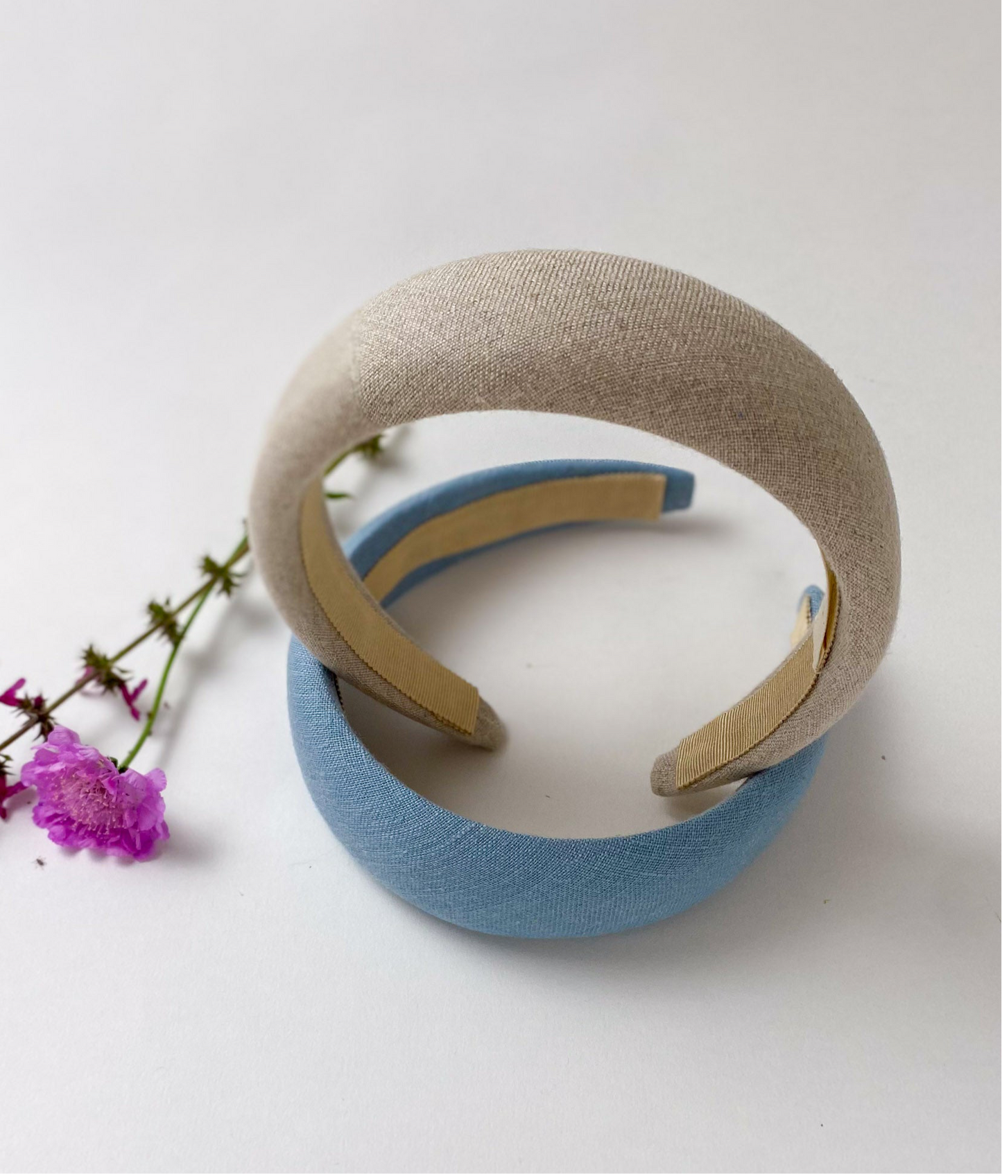 The Neutral Linen Padded Headband