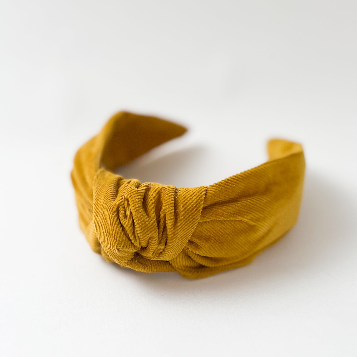 Amelia Hairband in Moutarde Cotton Corduroy