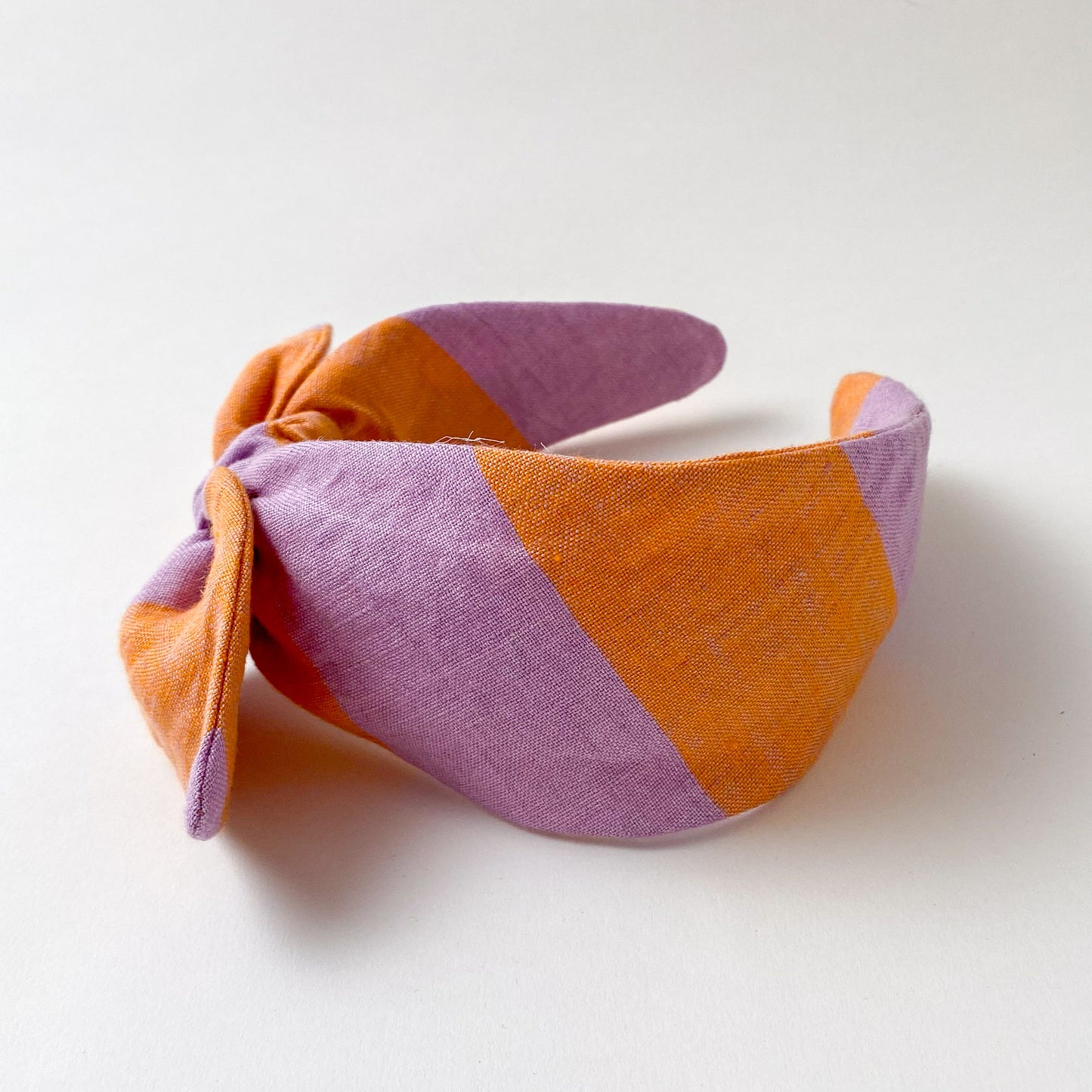Celeste Hairband Linen Lilac Stripe