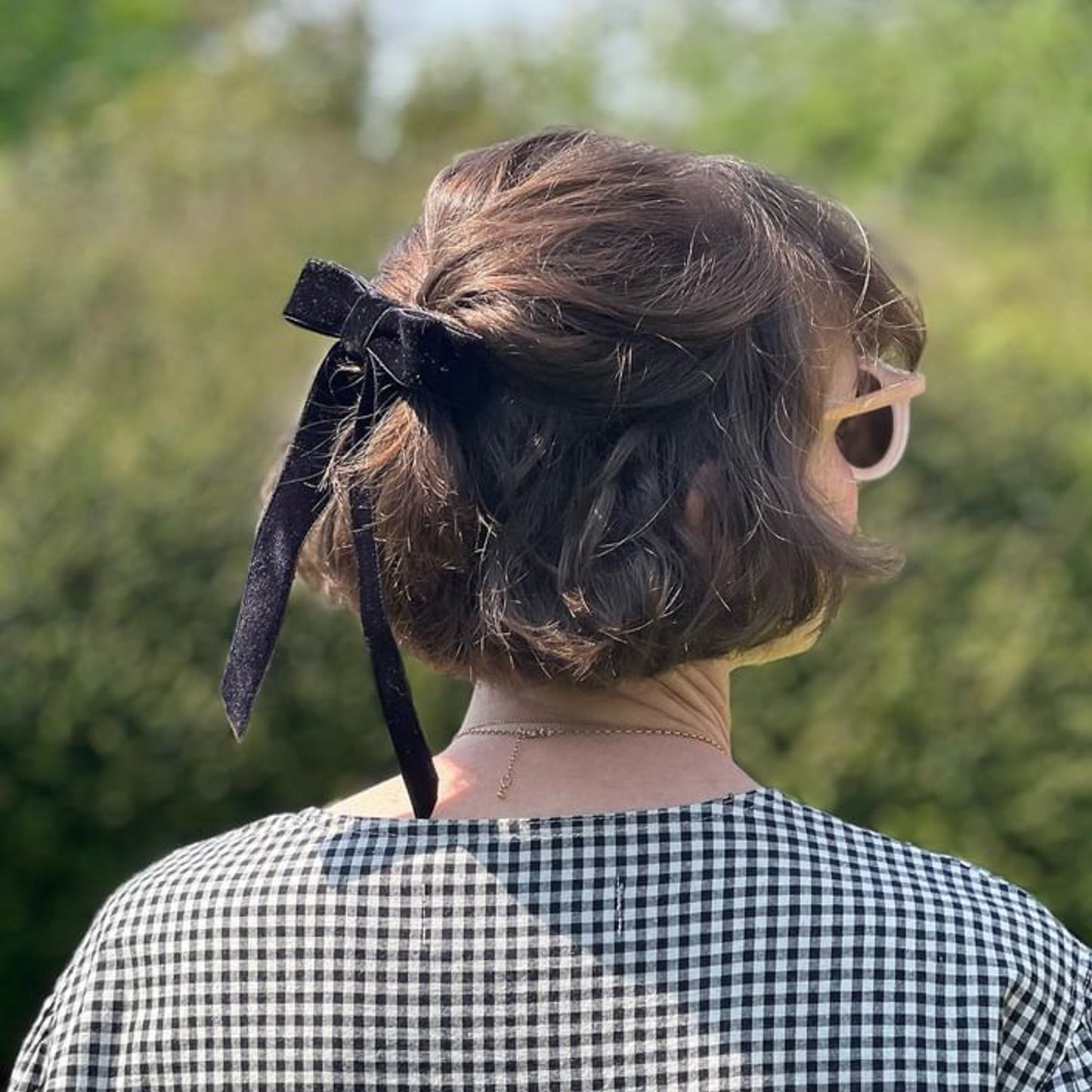Brigitte Hair Bow in Classic Black Velvet
