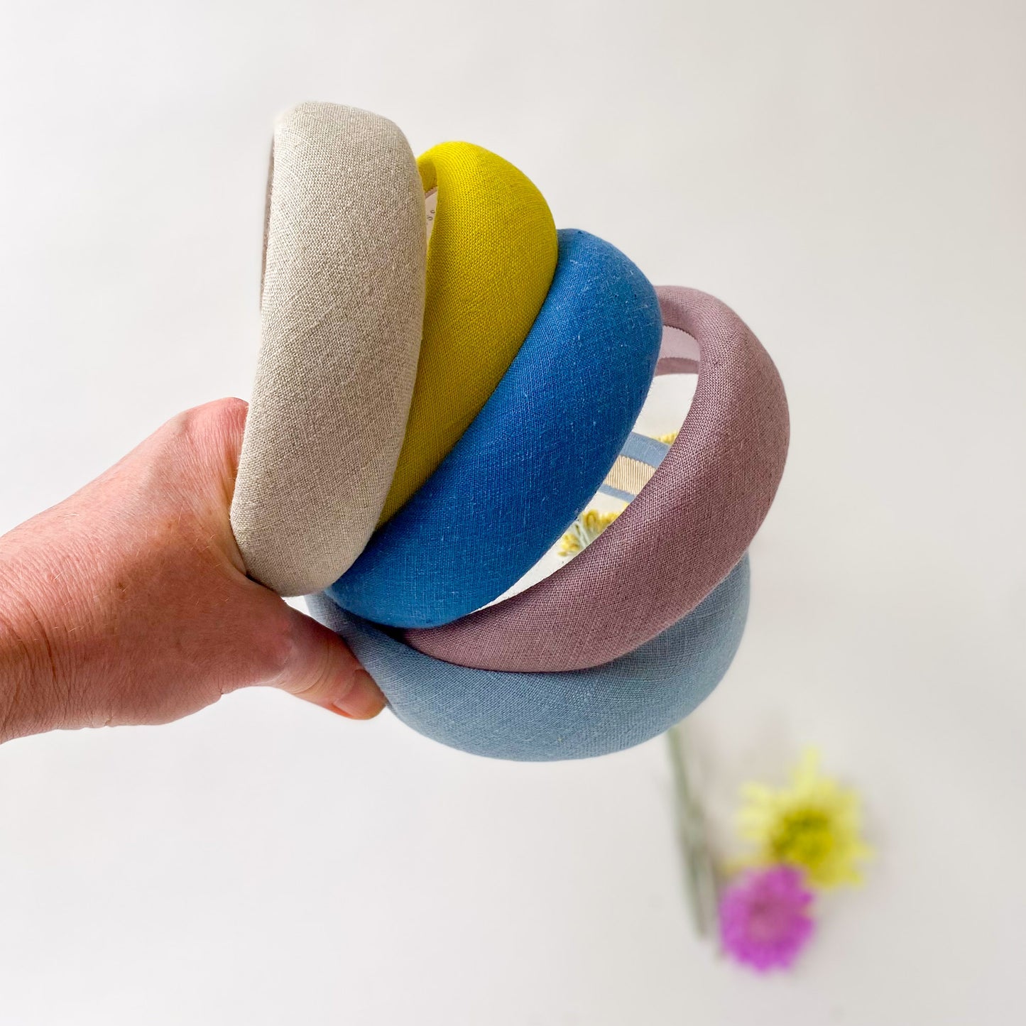 The Neutral Linen Padded Headband