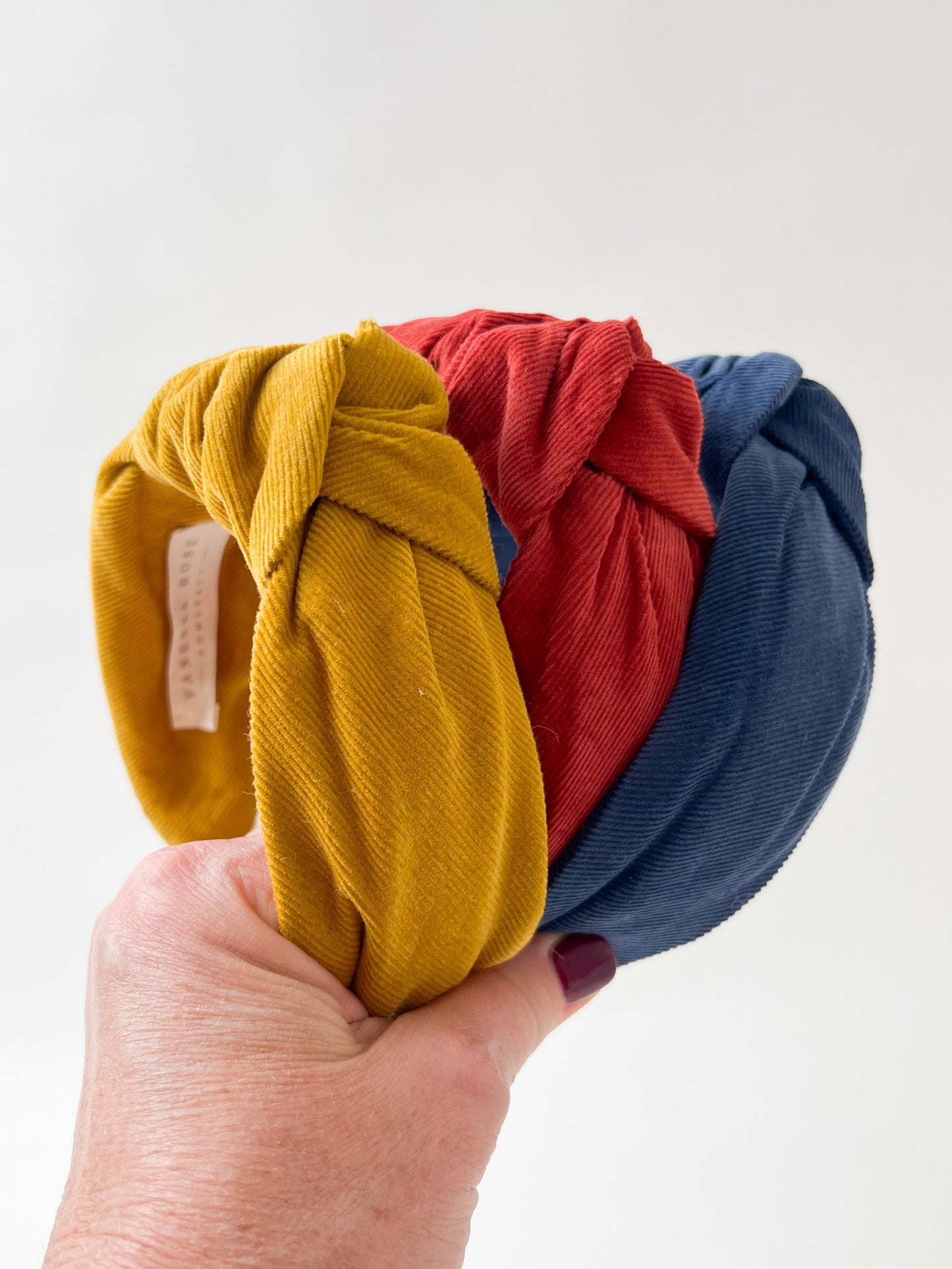 Amelia Headband in Moutarde Cotton Corduroy