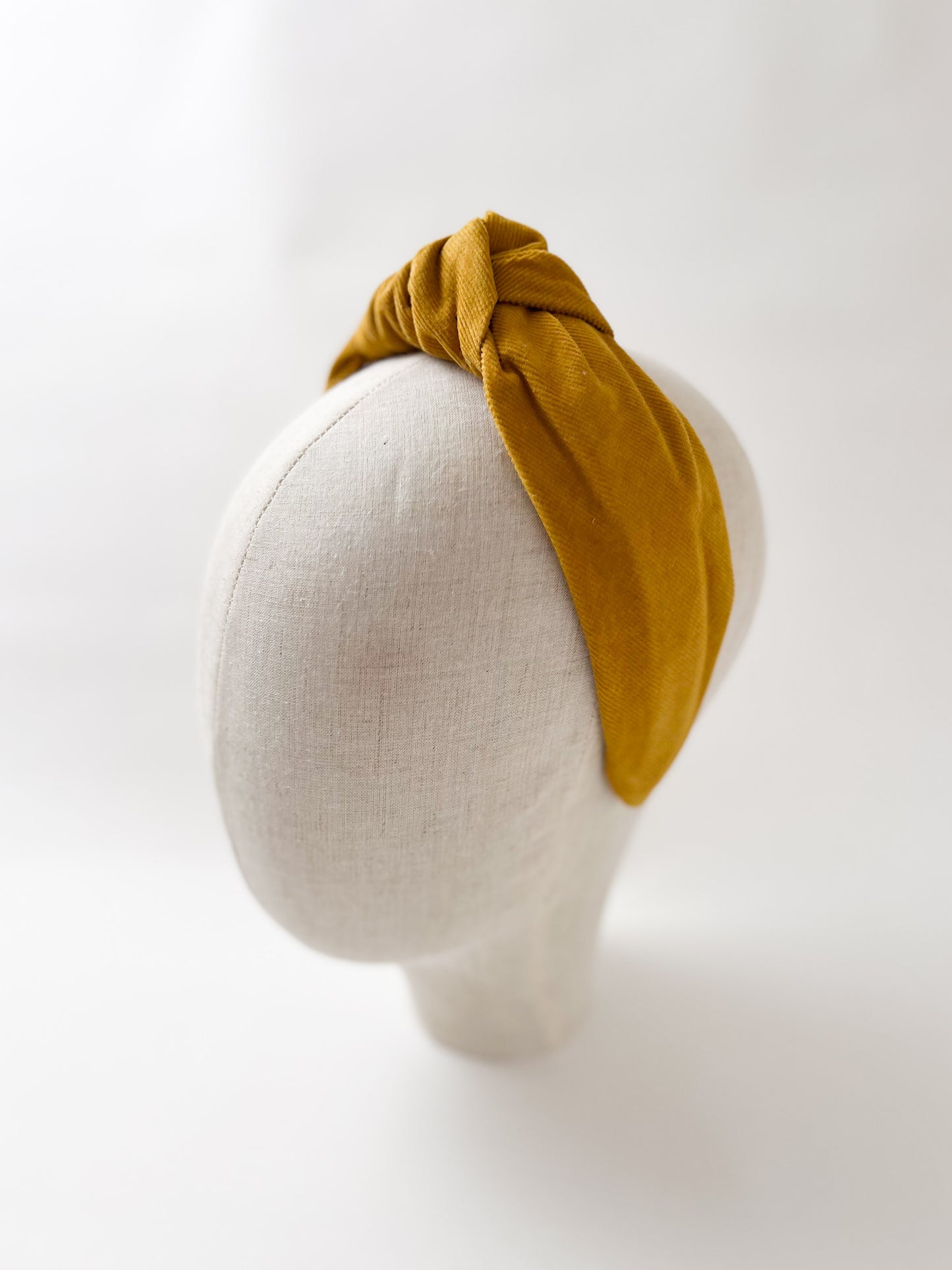 Amelia Headband in Moutarde Cotton Corduroy