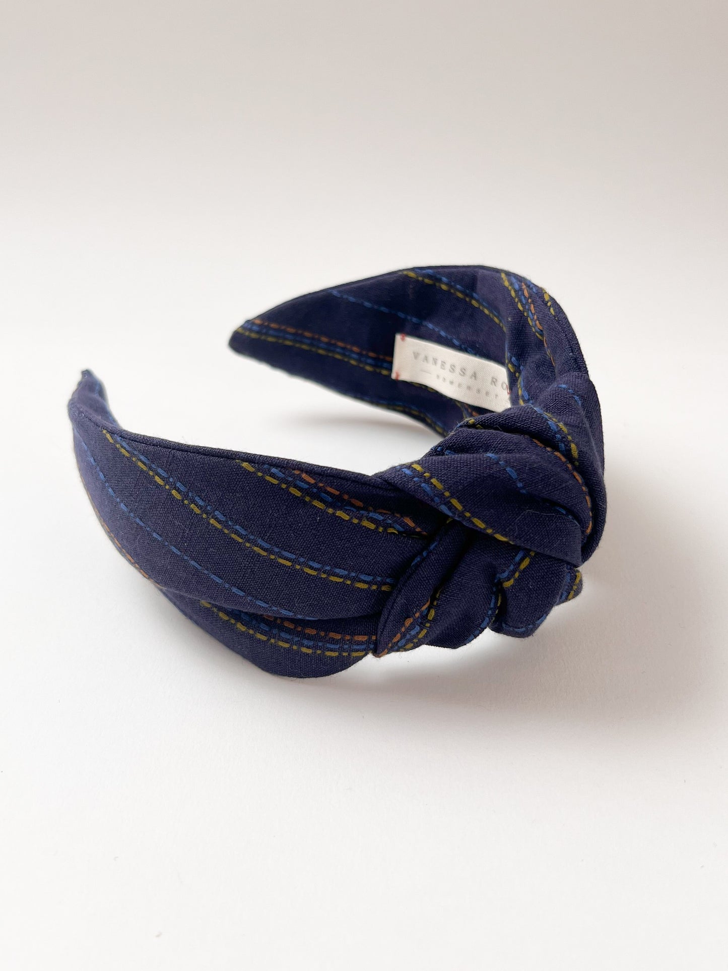 The Top Knot Headband in Seaward Stitch Blue
