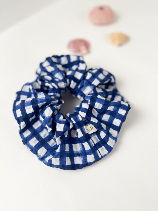 Hair Scrunchie in Blue Swell