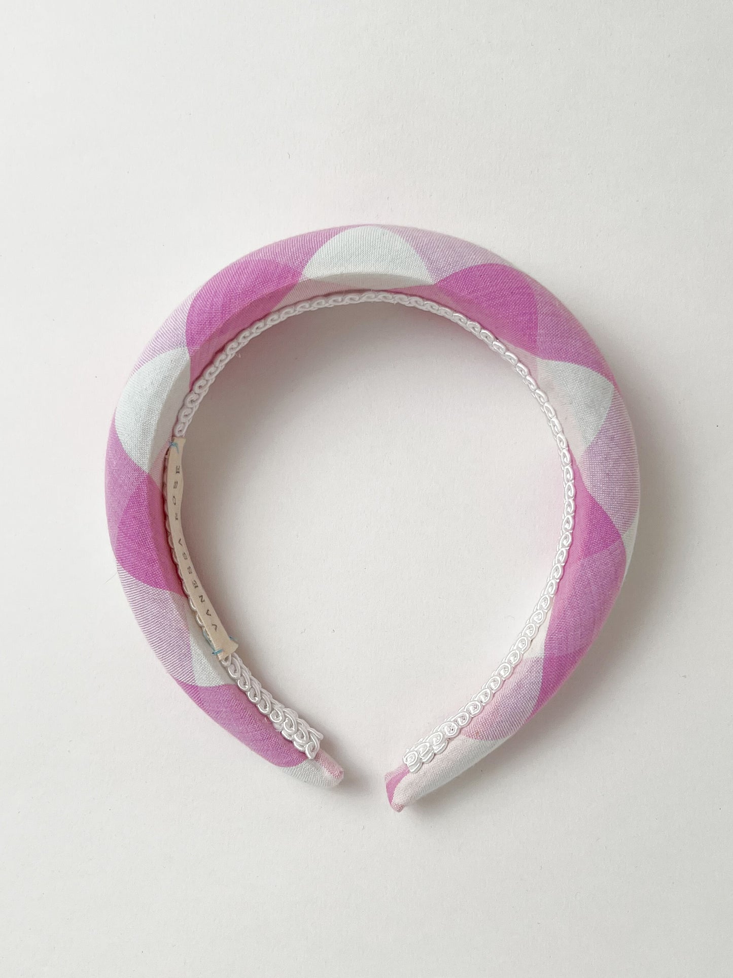 The Lilac Check Padded Headband
