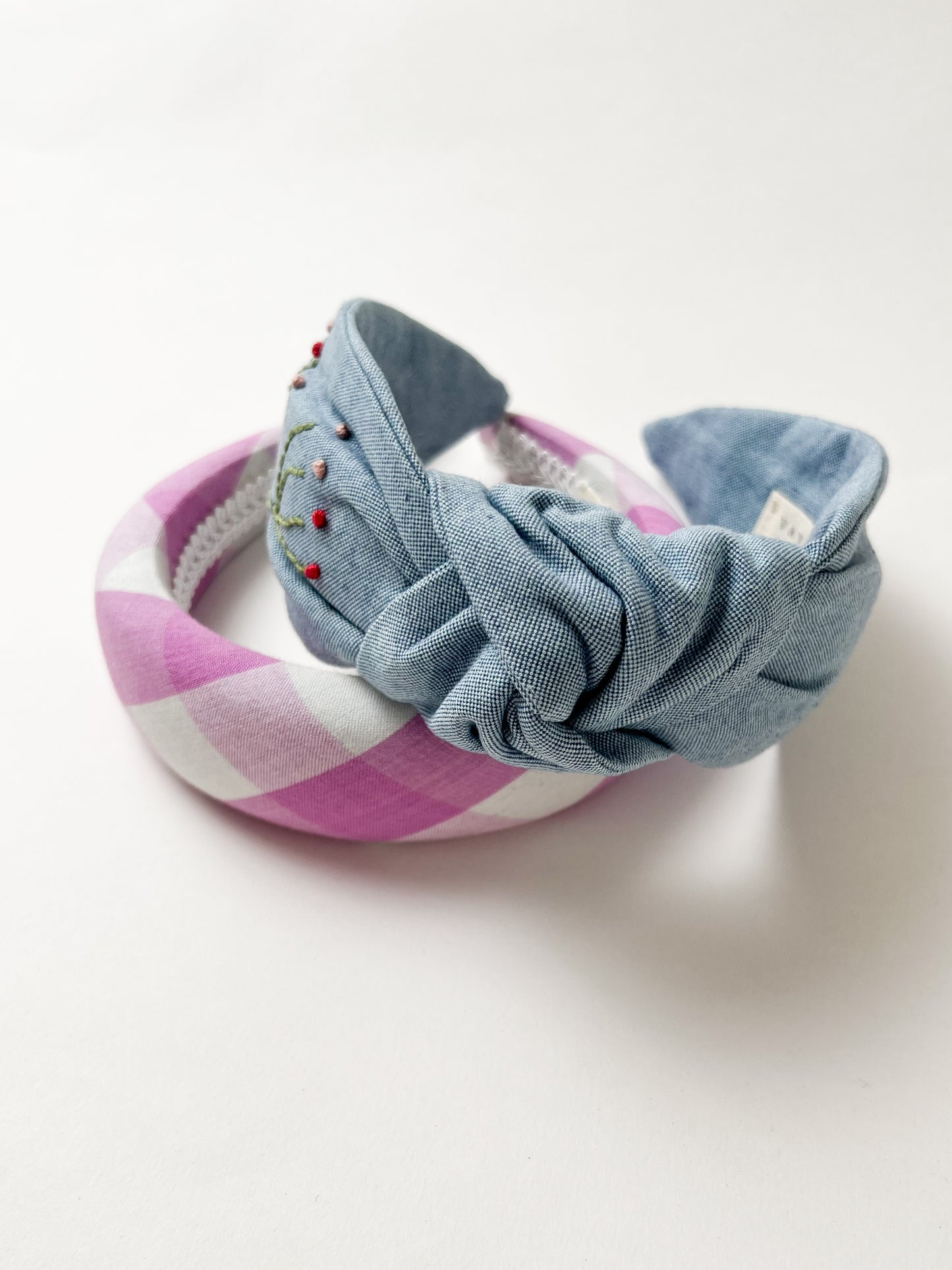 Hand Embroidered Headband Wild Carrot