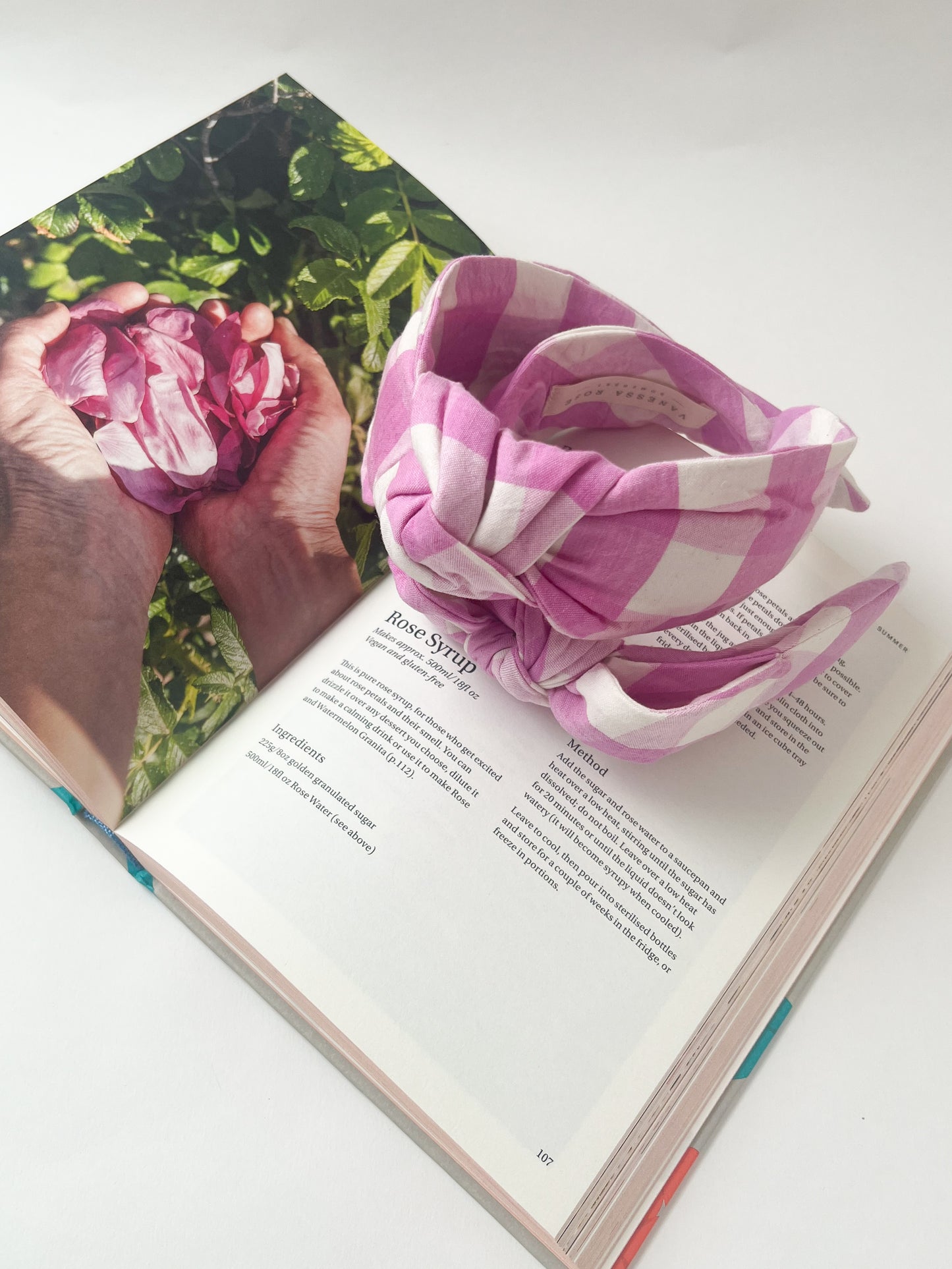 The Top Knot Headband Lilac Rose Check