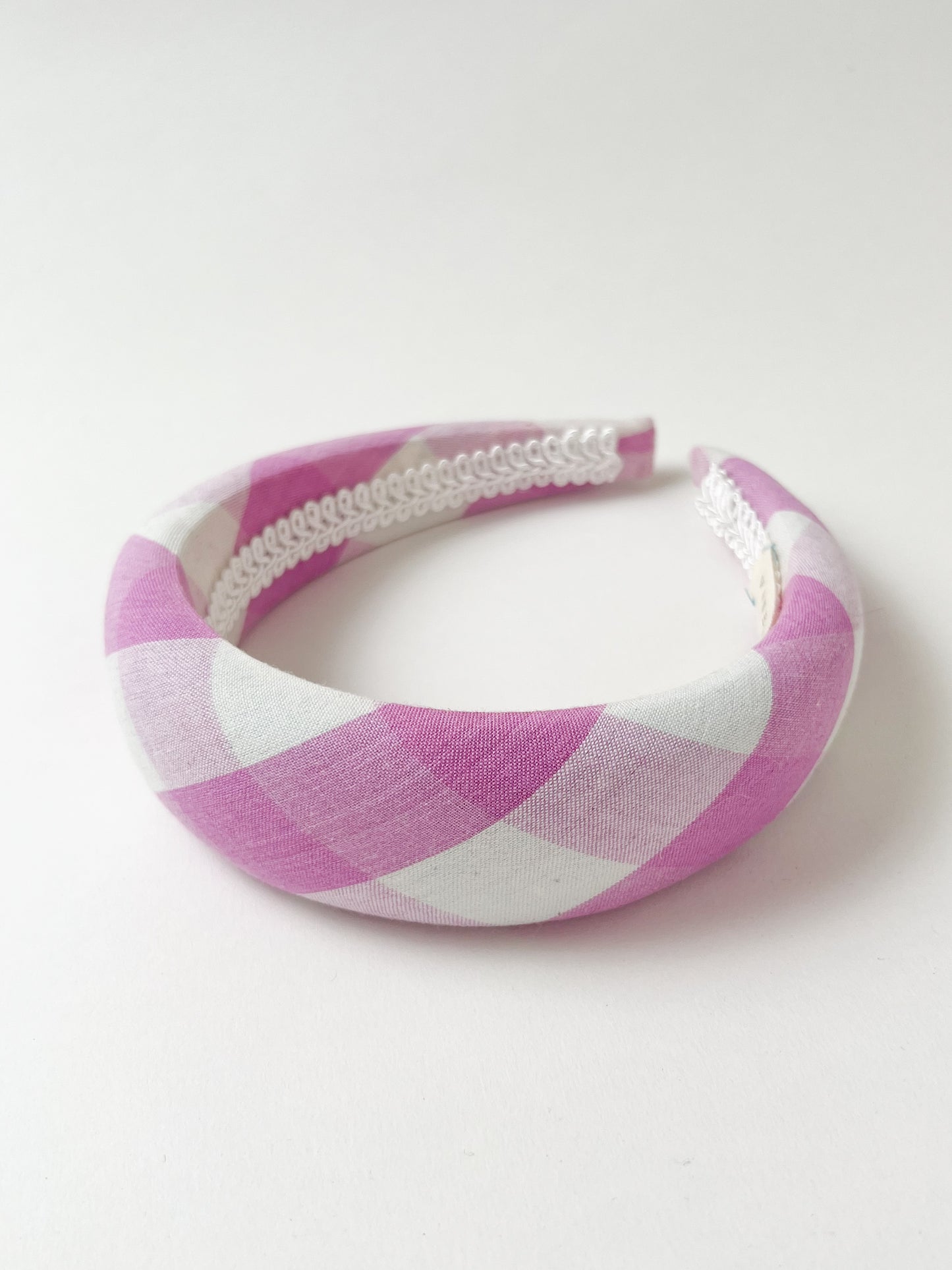 The Lilac Check Padded Headband
