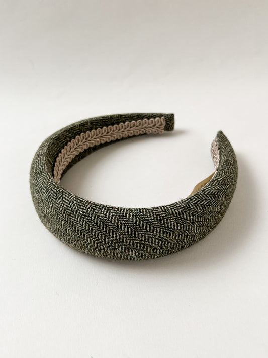 The Padded Headband in Olive Green