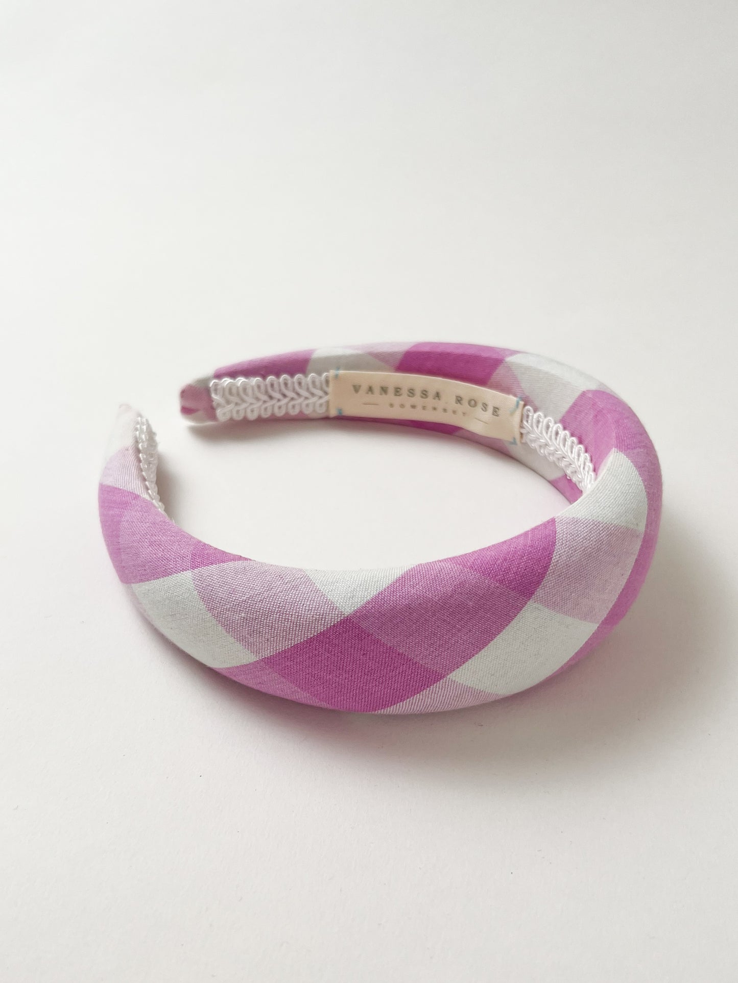 The Lilac Check Padded Headband