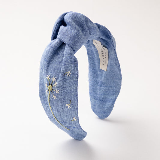 Amelie Hairband - Fleur Flax Blue