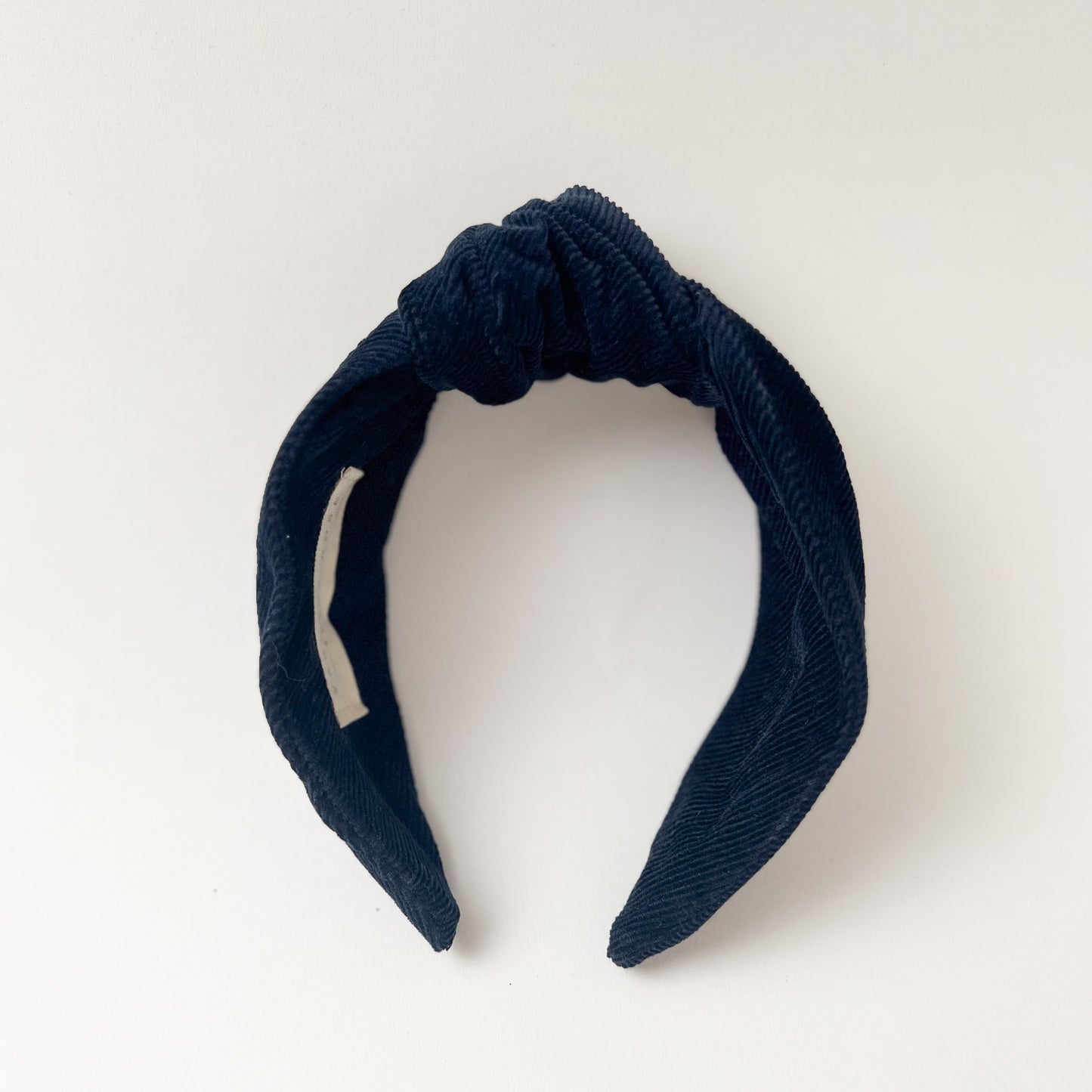 Amelia Hairband in Marine Navy Cotton Corduroy