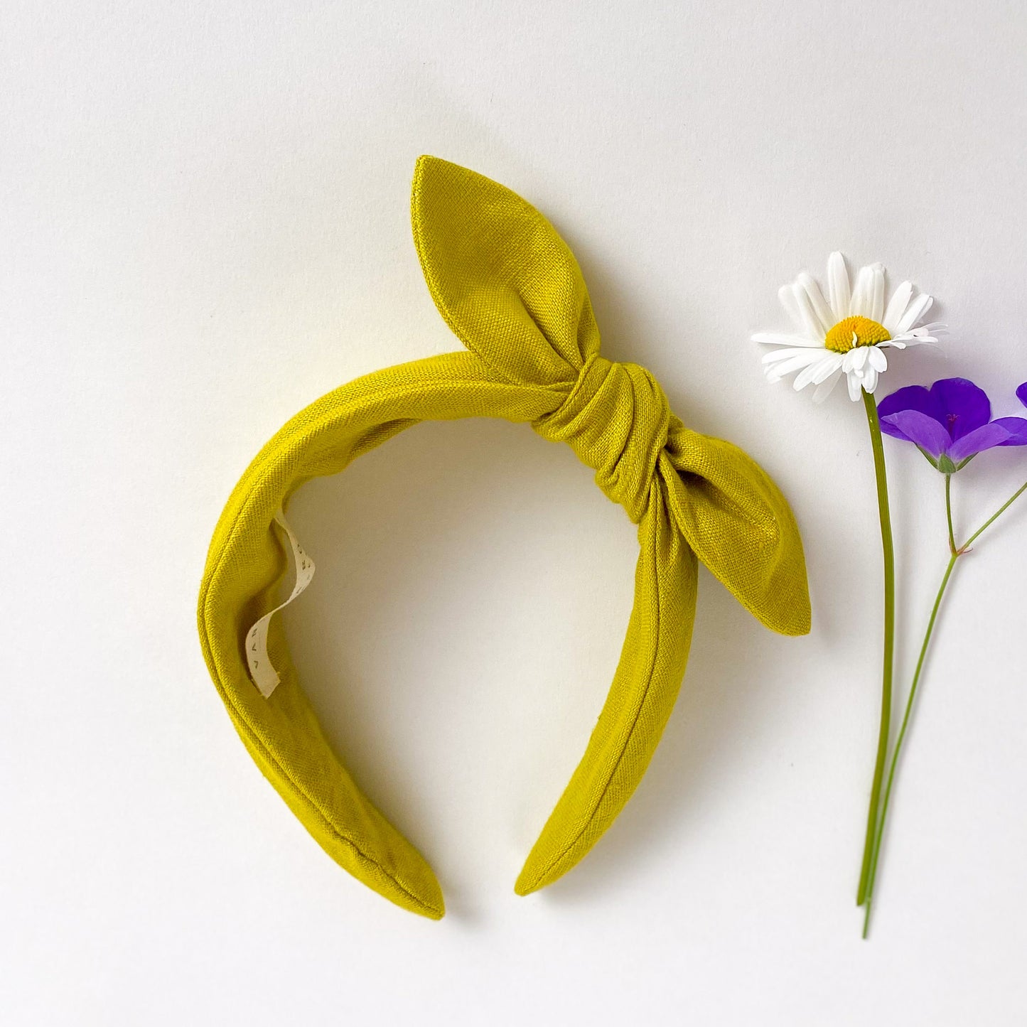 Celeste Hairband in Citrus Linen