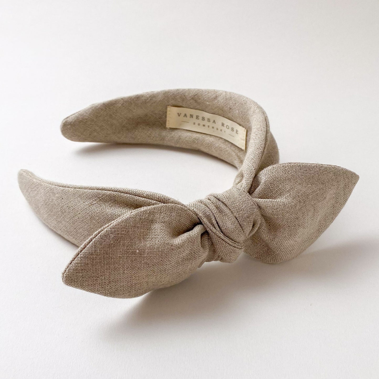 Celeste Hairband in Neutral Linen