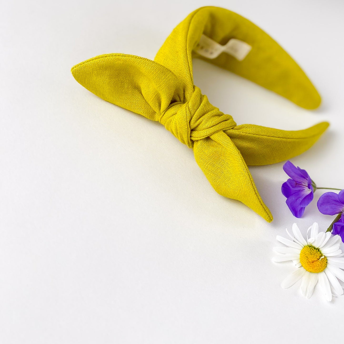 Celeste Hairband in Citrus Linen