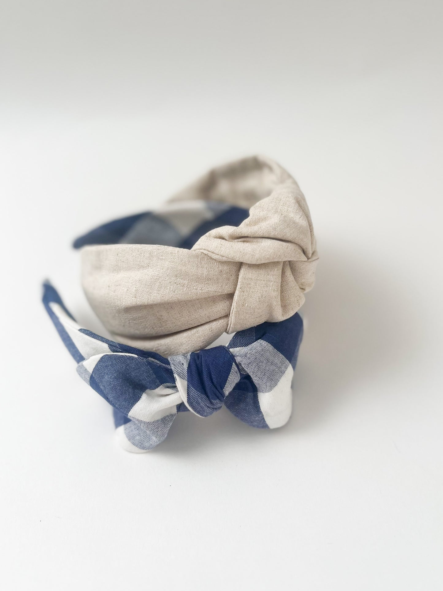 The Top Knot Headband Neutral Linen