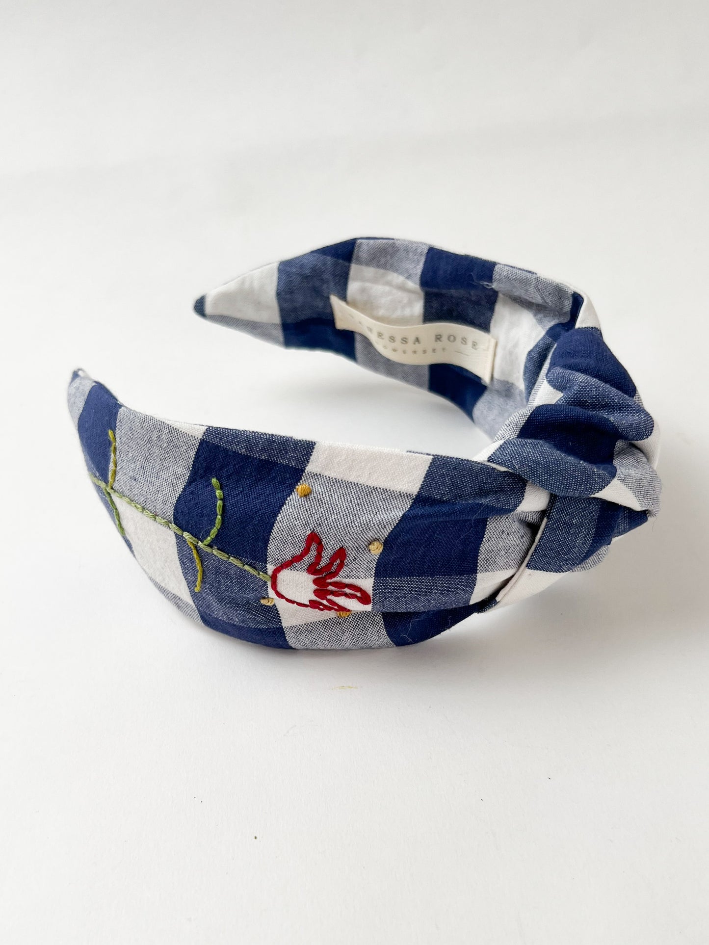 Hand Embroidered Headband a Meadow full of Poppies